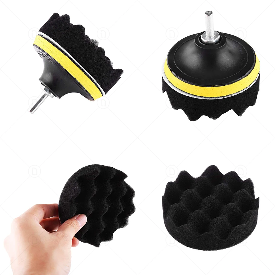 Kit De Polissage Phares Voiture 75mm - Papiers 800 à 5000, éponges, Adaptateur M10 - Pour Perceuse