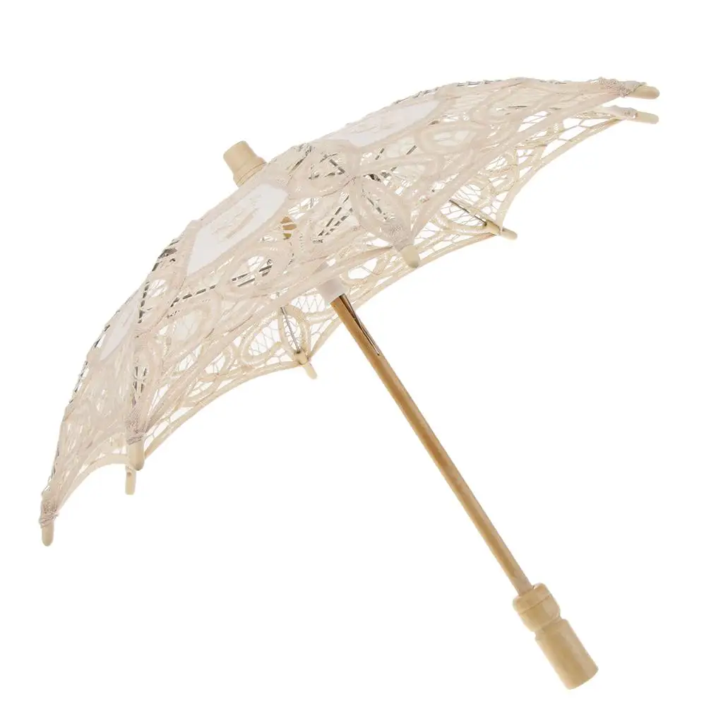 Lace Bridal Umbrella Embroidered for Dancing Costume Accessories mini umbrella bridal lace parasol set