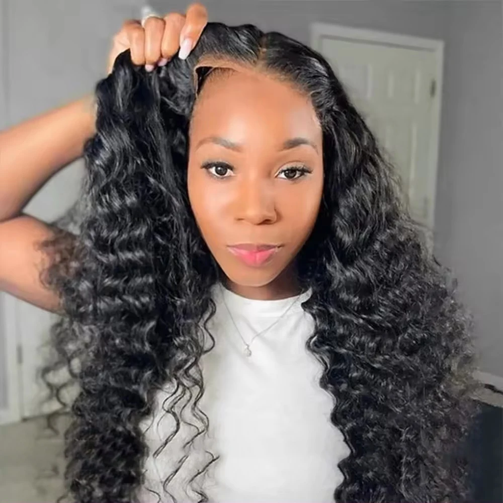 

Long Style Cheap 360 Deep Curly HD Lace Frontal Human Hair Wigs Glueless Virgin Hair Full Lace Wigs Deep Wave Lace Front Wigs