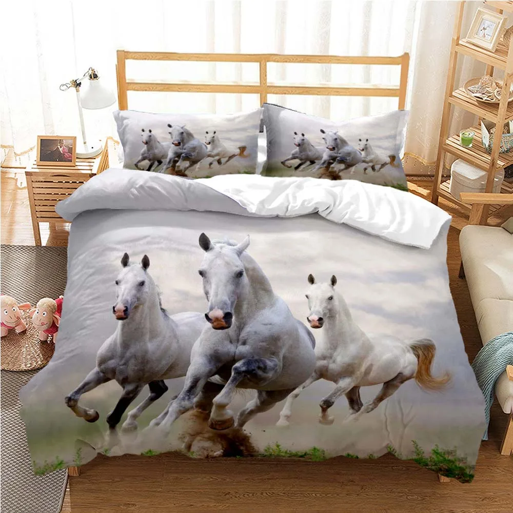 Cavalo Conjunto Capa De Edredão Um Grupo De Cavalos Marrons Correndo Jogo  Cama 3d Animal Cavalo Selvagem Rainha Rei Tamanho Poliéster Colcha Capa -  Conjunto De Roupa De Cama - AliExpress