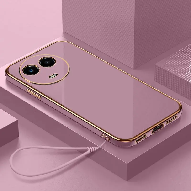 جراب هاتف فاخر مطلي بمربع ، غطاء خلفي للصدمات ، هاتف Realme 11 ، 4G ، Realme 11 ، 4G
