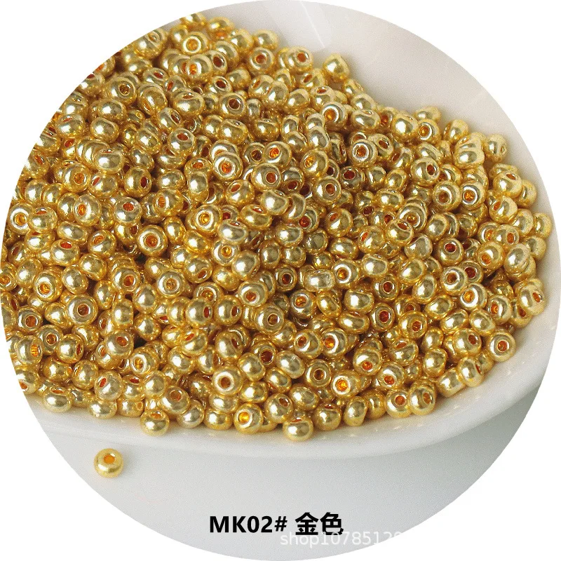 Superb Electroplated Metallic Glass Rice Beads for DIY Jewelry and Clothing, Gold, Silver, Bronze Variants, 2/3/4mm