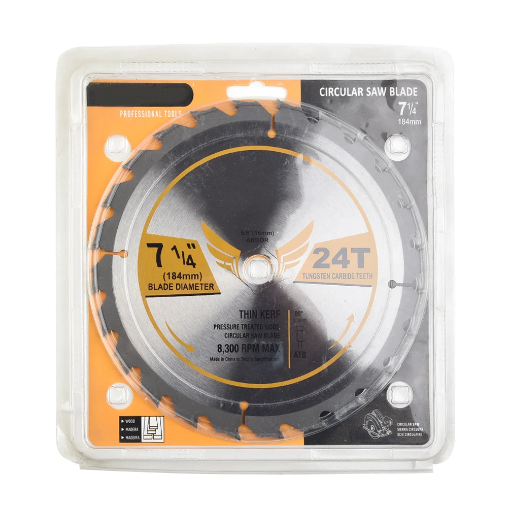 

Прочный. Высококачественный резак для циркулярной пилы, быстрорежущий каркас, карбид, сталь, тонкая керамика, деревообработка, 24T, 7-1/4 дюйма