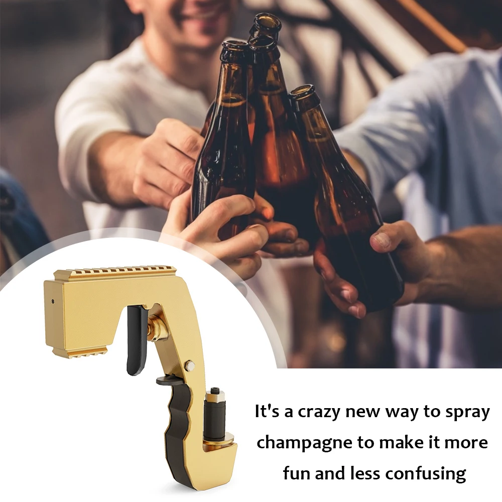 Champagne Gun Beer Gun Wine Dispenser Bottle Beer Ejector Feeding Spray Bottle Cap Wine Launcher Ejector Feeding For Party Beverage Dispenser Faucet Cocktail Accessories Beer Keg Dispenser