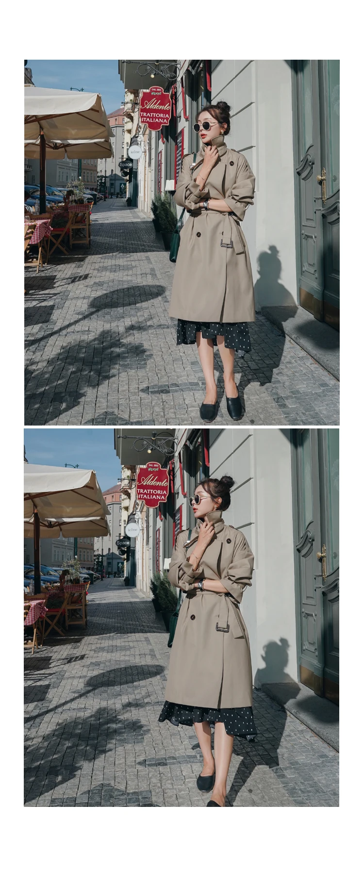 Brand New England Style Double-Breasted Women Trench Coat Long Duster Coat With Belt For Lady Outerwear Spring Autumn Female white bubble coat