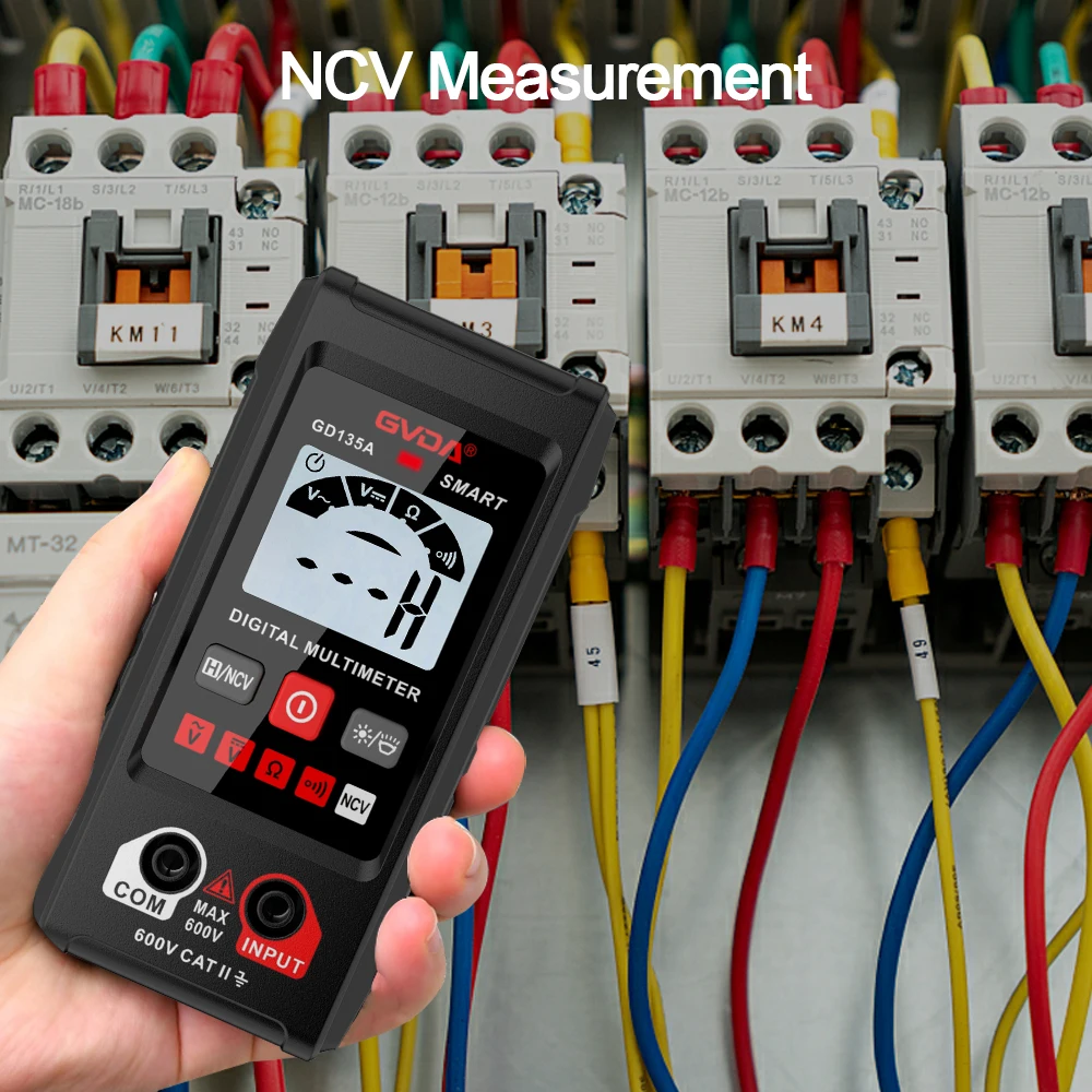 GVDA  Ƽ ڵ  DMM а, True RMS AC DC NCV Ohm а, Ƽ  4000 īƮ, Ʈ Ƽ ׽
