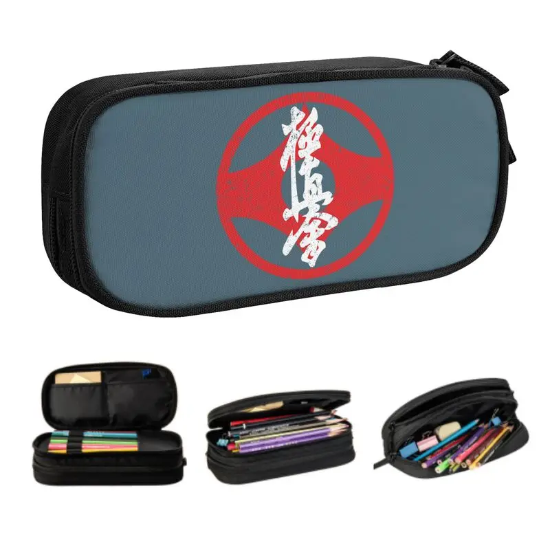 

Kyokushi Karate Pencil Cases for Boys Gilrs Big Capacity Martial Arts Pen Box Bag School Accessories