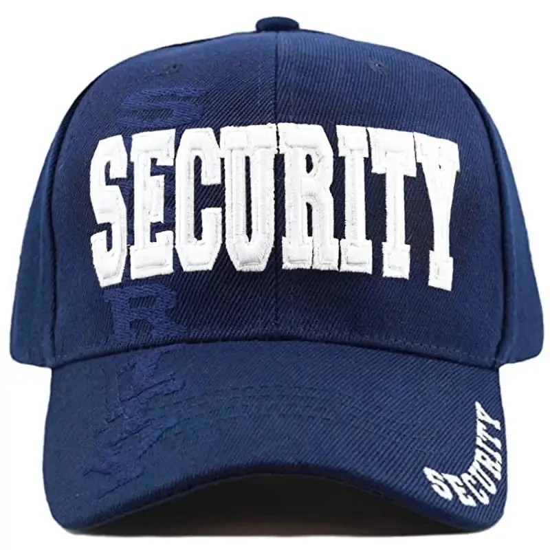 Unisex SECURITY Baseballkappen mit Buchstabenstickerei, verstellbare Freizeithüte, Sonnenschutzhut für Frühling und Herbst im Freien – Detail 6