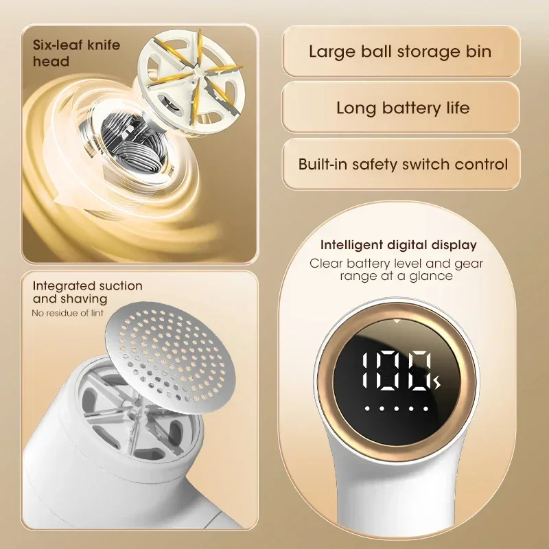 Professional Portable Rechargeable HairBall Trimmer Electric Lint Remover Household Clothes Pellets Electric Fluff Lint Removers 6