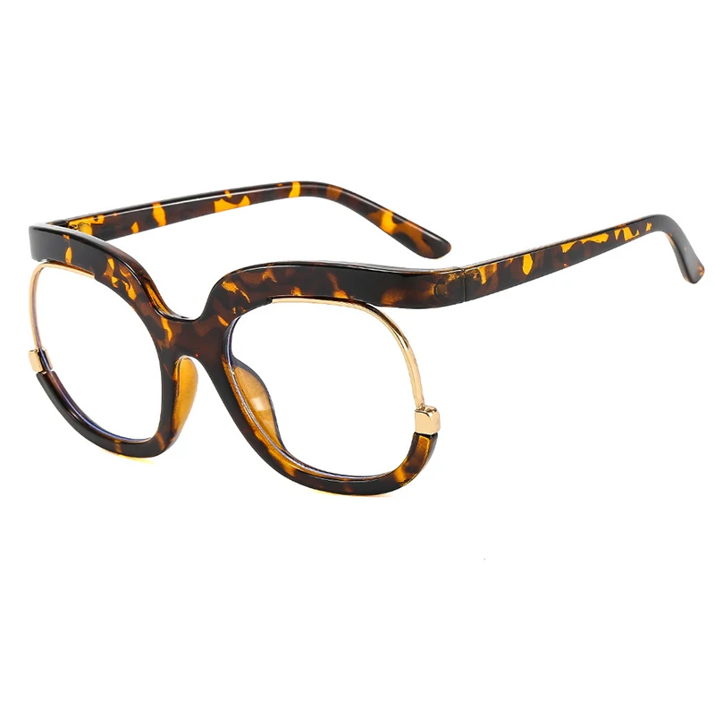 

Модные круглые очки для близорукости в стиле ретро с защитой от синего света, женские очки большого размера в оправе, прозрачные компьютерные очки, очки для близорукости