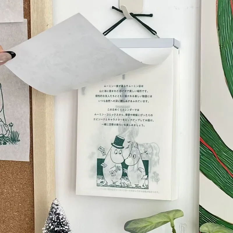 Calendario della serie Hot Anime Moomins, personaggi dei cartoni animati Kawaii, stampa creativa e carina, calendario con pagine girevoli per il pianificazione degli appuntamenti. - immagine 5