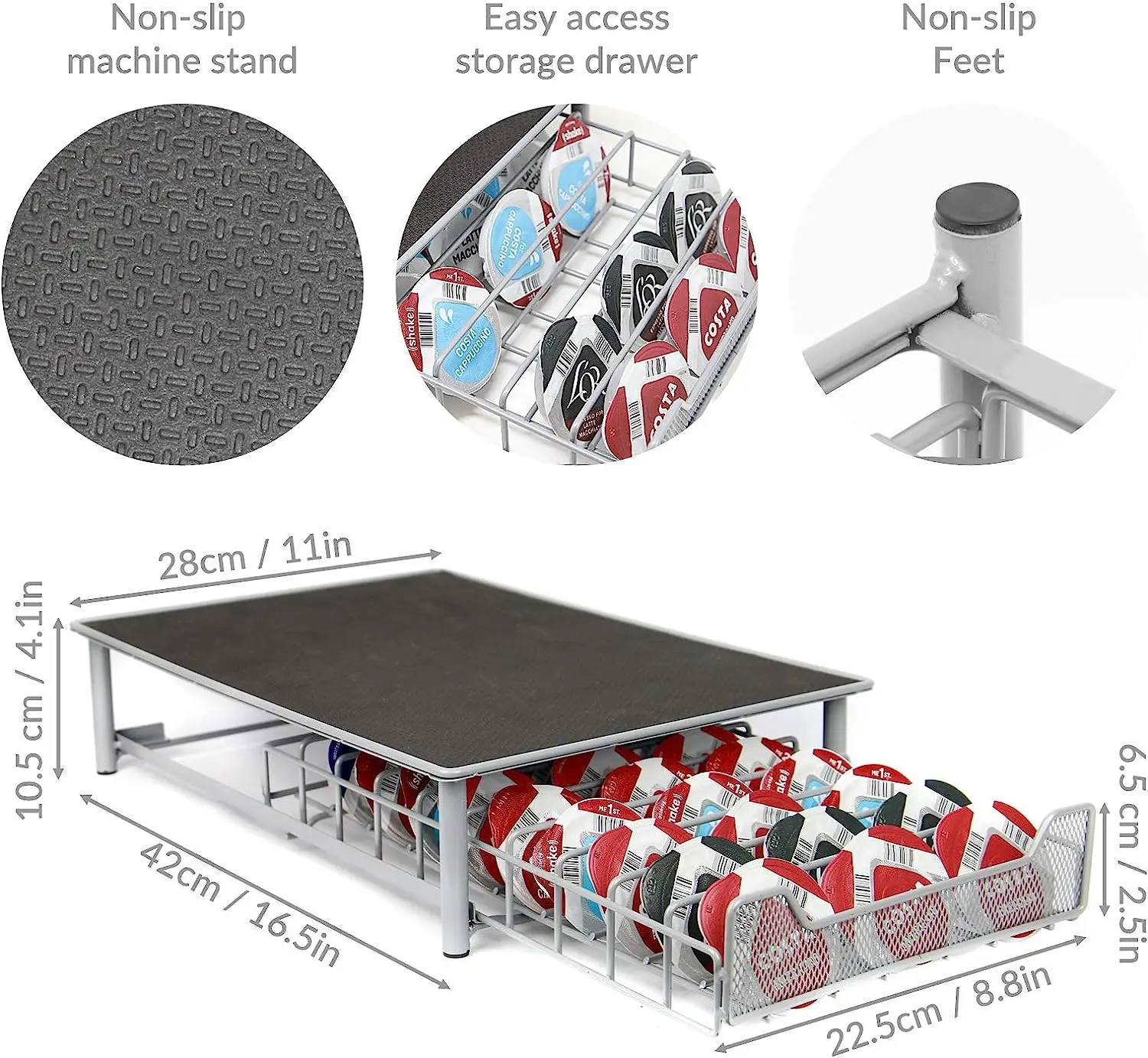 Porta Cialde Caffè Grigio Tassimo Pod Compatibile Nespresso Coffee Machine Stand Dispenser Per Cassetti Dolce Gusto Kitchen Storage