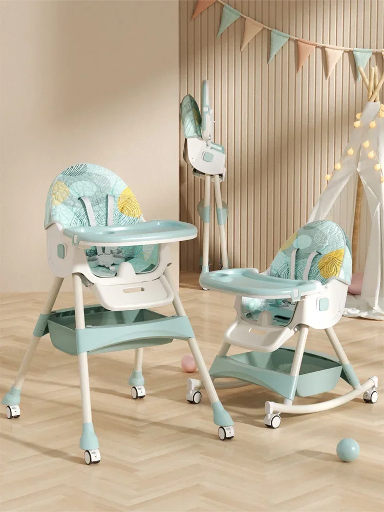 Can Sit and Lie Down Upgraded Baby Dining Chair with Foot Pedal Convenient Dining Table and Chair for Babies To Eat