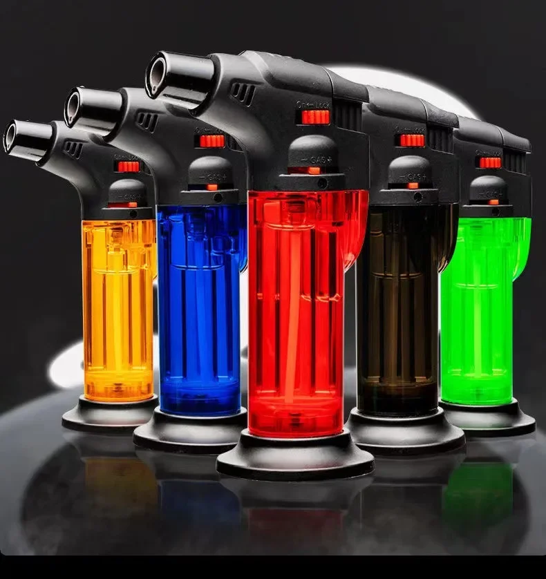 Fashion Butane Lighter Torch Refillable Adjustable Flame Lighter Chef Cooking Torch BBQ Ignition Picnic Tool Mini Lighters bbq lighter butane gas lighter cigarette lighter