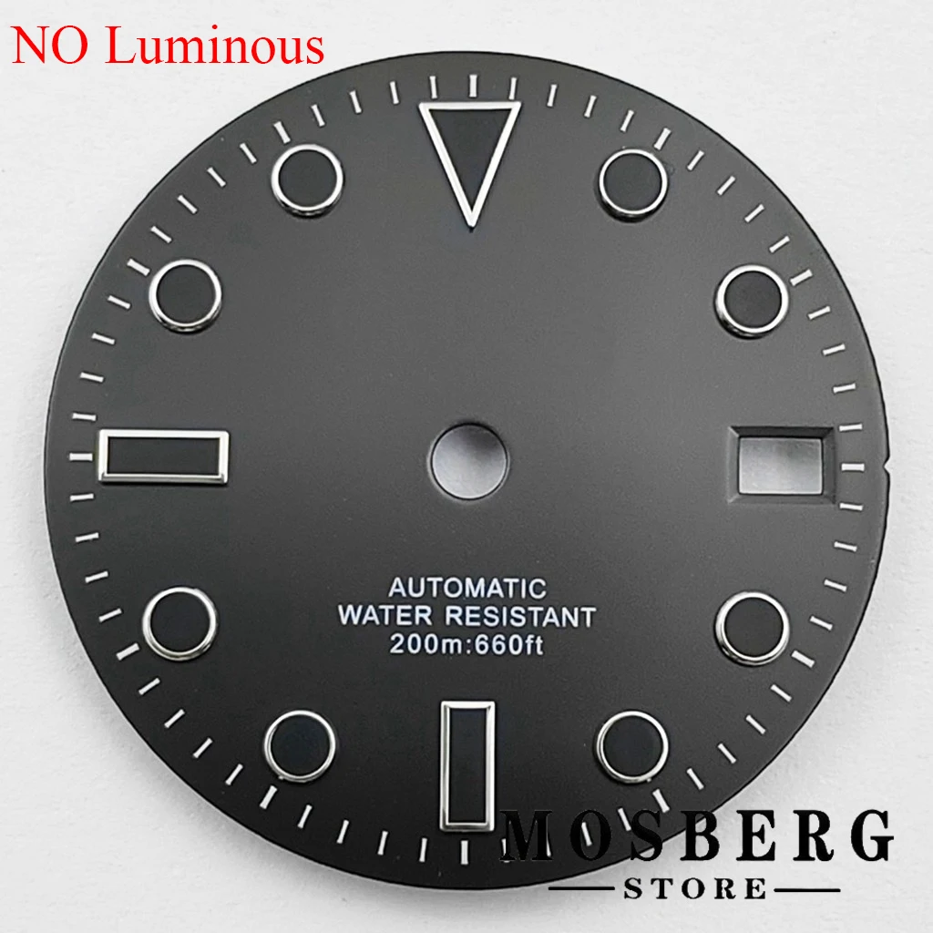 Luminous Multi-Color Watch Dial with Date Window - 28.5mm
