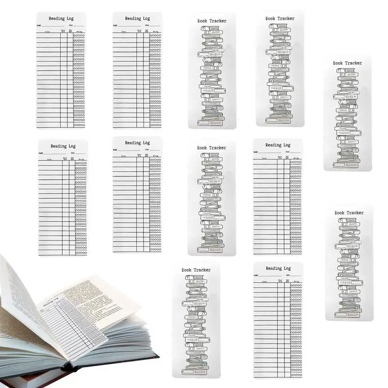 

Reading Log Bookmark 12pcs Libraries Book Tracker Reading Page Cards Book Reading Log For Reading Student Lover Readers Literary
