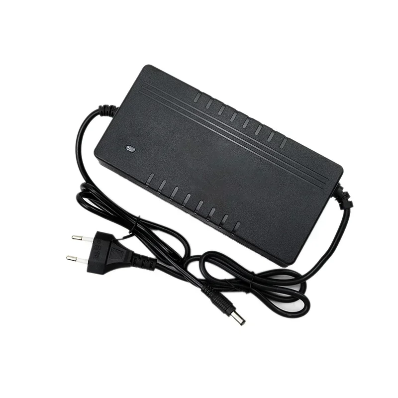Kaliobes universal ebike lithium charger showing multiple voltage configurations from 42V to 84V