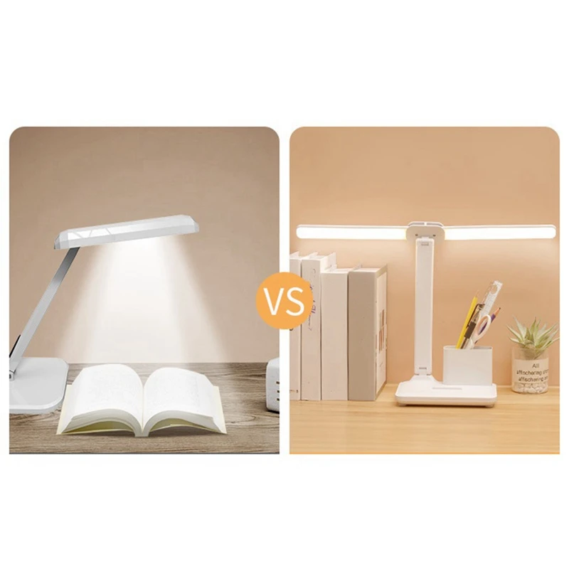 

Двухсторонняя Настольная светодиодная лампа, 3 уровня, сенсорная Регулируемая Складная Настольная лампа с защитой глаз, 3600 мАч, зарядка через Usb