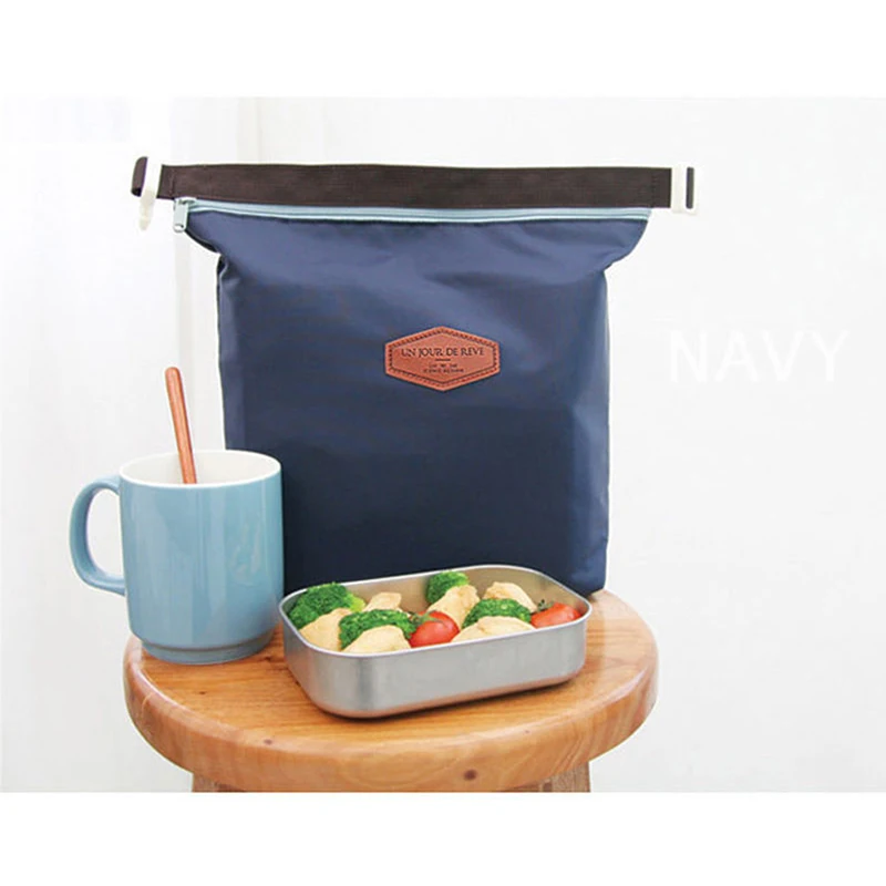 Fashion Portable Thermal Insulated Lunch Bag Cooler Lunchbox Storage Bag Lady Carry Picinic Food Tote Insulation Package