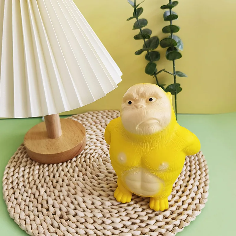 スクイーズおもちゃ黄色ゴリラこねる Pu 遅いリバウンドクリエイティブ