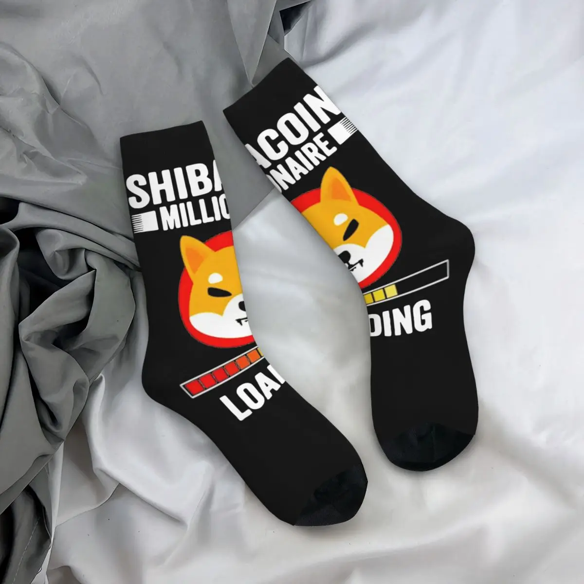 

Fashion Men's Socks Crazy Shiba Inu Coin Millionaire Crypto Sock Polyester High Quality Women Socks Spring Summer Autumn Winter