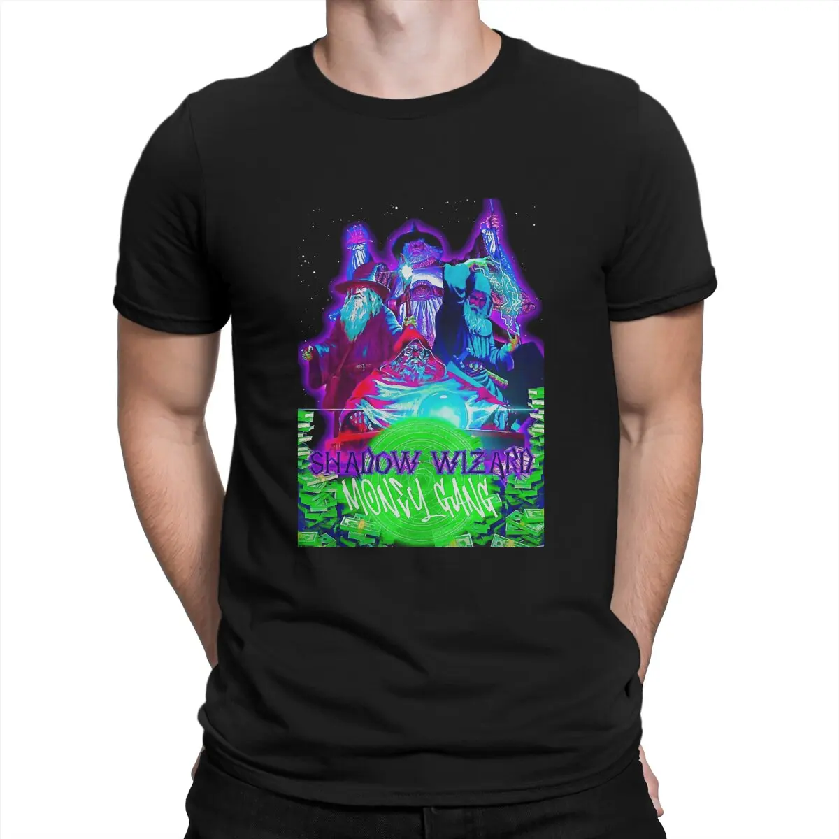 

Men's Wizard T Shirts Casting Spells 100% Cotton Clothes Funny Short Sleeve Round Neck Tees Summer T-Shirts