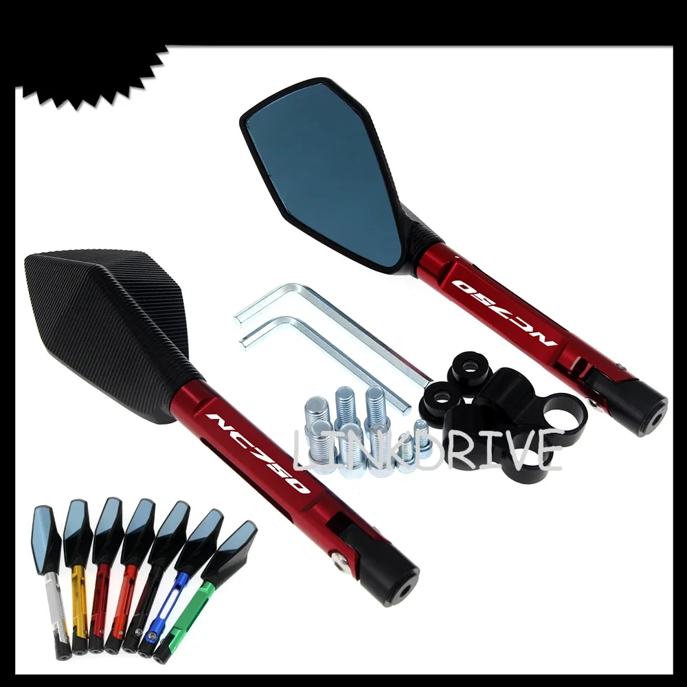 

Aluminum Motorcycle Handlebar Rear View Mirrors Anti-glare Mirror for HONDA NC750X NC750S NC750