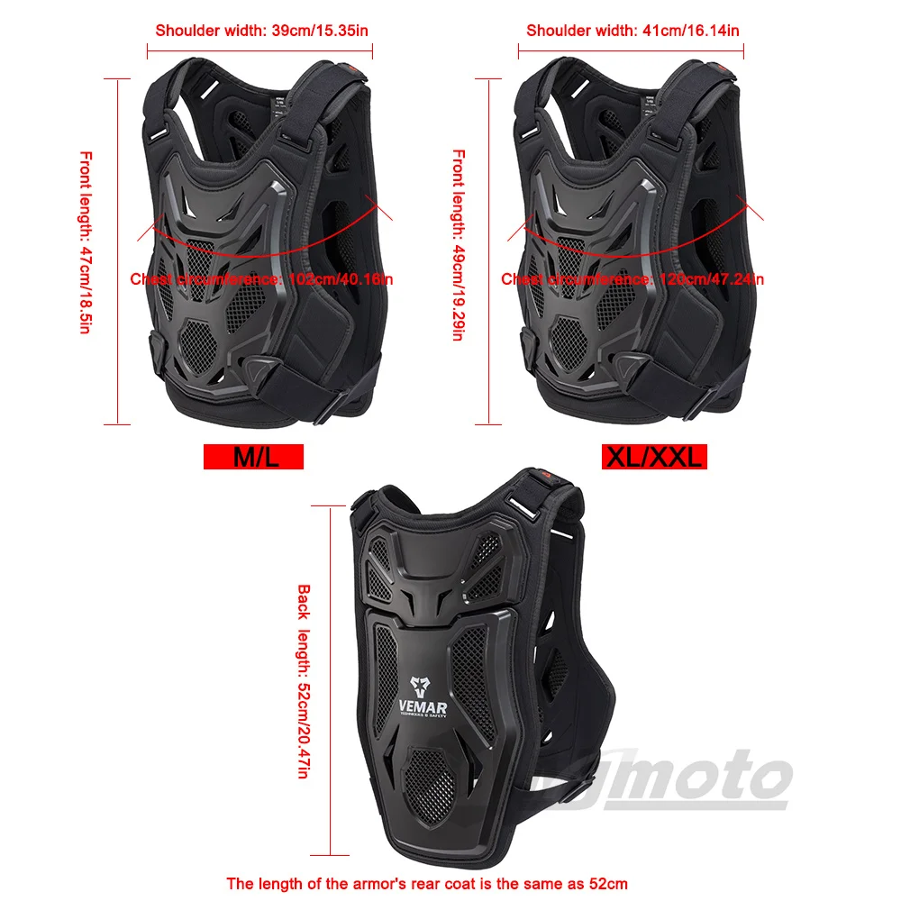 VEMAR Motocross Armor Vest Motorcycle Body Protection DH Dirt Bike MTB MX ATV Chest Back Protector Moto Equipment for Men Women