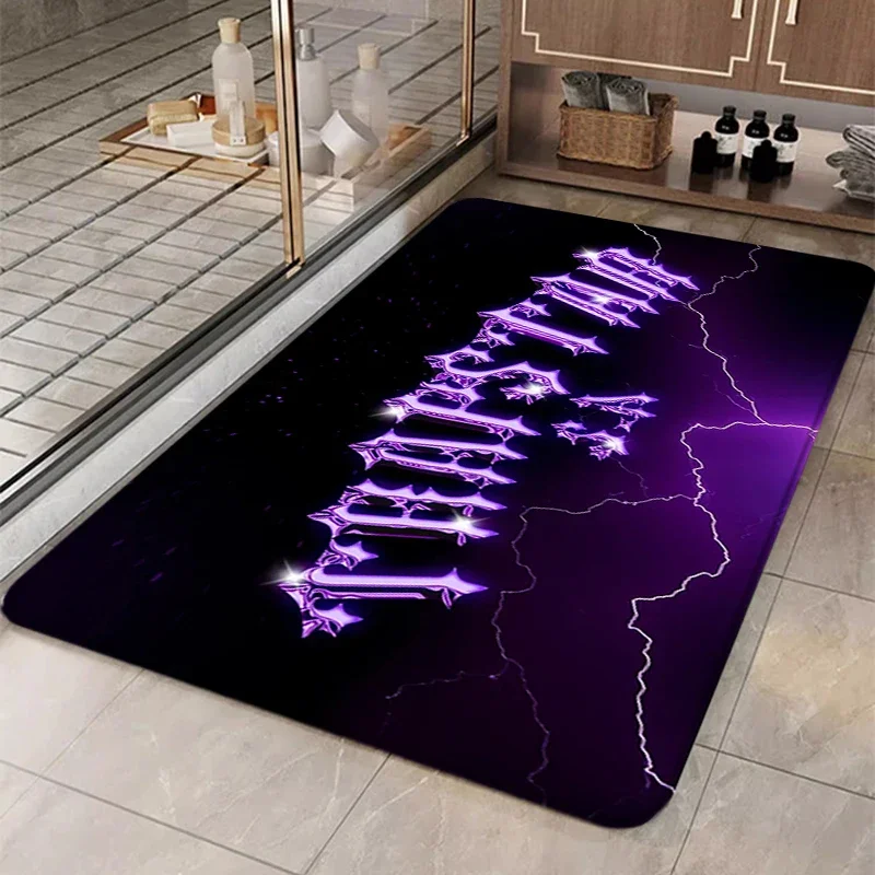 Felpudo Antidlizante Para Decoración Interior, Alfombra De Baño Con