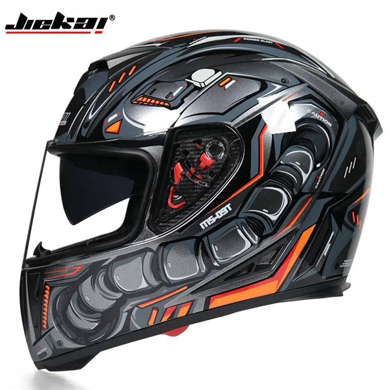 

Full Face Motorcycle Helmet Washable Lining with Dual Lens Stylish Fast Release Racing Helmet Casco Casque Moto DOT Approved FA