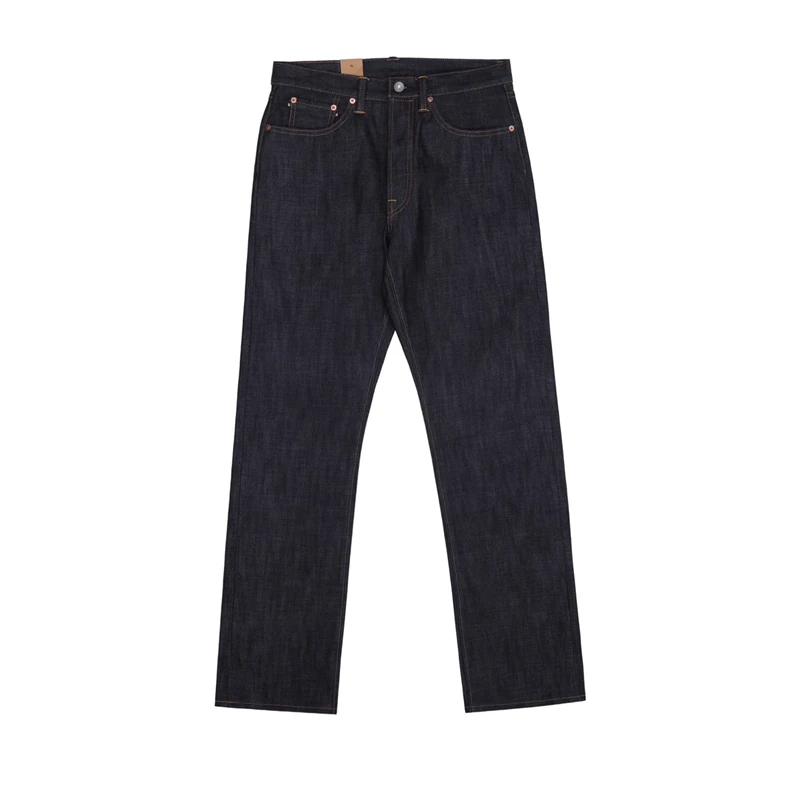 BOB DONG N3031 Back Pocket Design Men's Jeans 15oz Unsanforized Denim Straight Leg 6