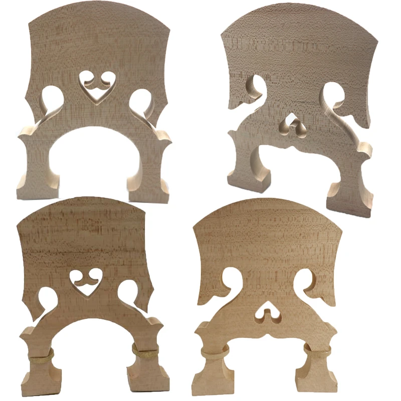 1pc Maple Wood Upright Bass Bridge 3/4 4/4 Size,Double Bass Bridge with Adjuster Height