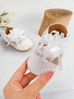 Newborn baby shoes, baby girl shoes, anti slip butterfly flower classic princess skirt shoes, children’s first walking shoes