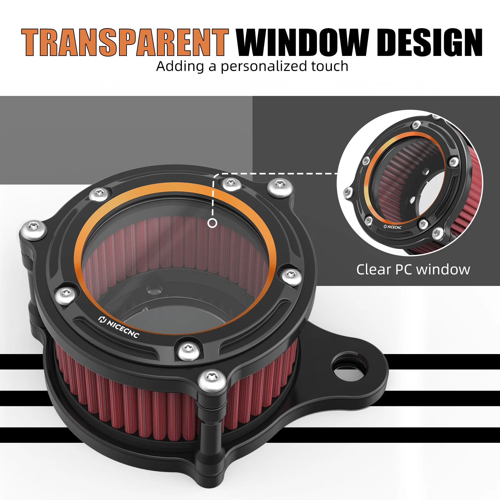 Für Harley Iron 1200 2018–2021, Luftfilter-Reiniger-Set für Harley Forty Eight XL1200X 2010–2015, Iron 883 Sportster 883 1200 – Detail 3