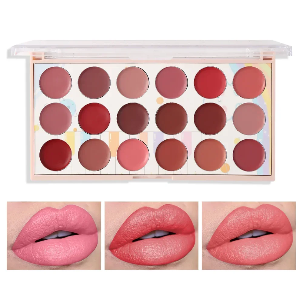 thumbnail image 1 of Miss Rose Beauty 18 Colors Natural Nude Moisturizing Non-stick Cup Lipstick Palette Long Lasting Waterproof Matte Lipstick Sets, 1 of 5