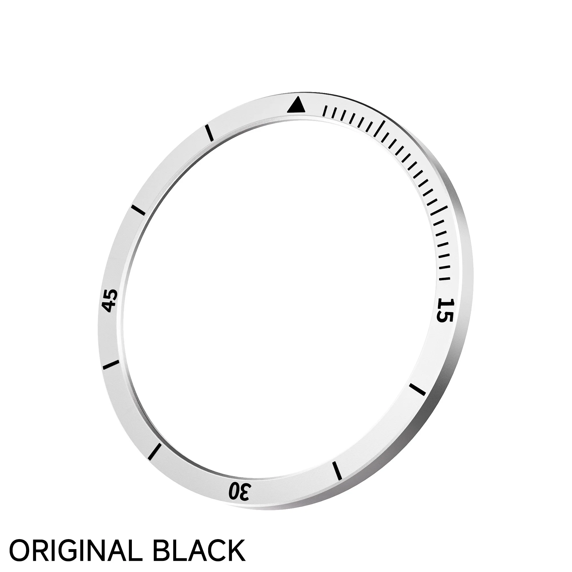Engraved Metal Bezel Ring with Time and Speed Ruler