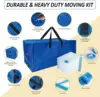 12 Pack Heavy Duty Extra Large Moving Bags with Backpack Straps & Large Vacuum Storage Bags Moving Supply Combo, Moving Totes wi 5