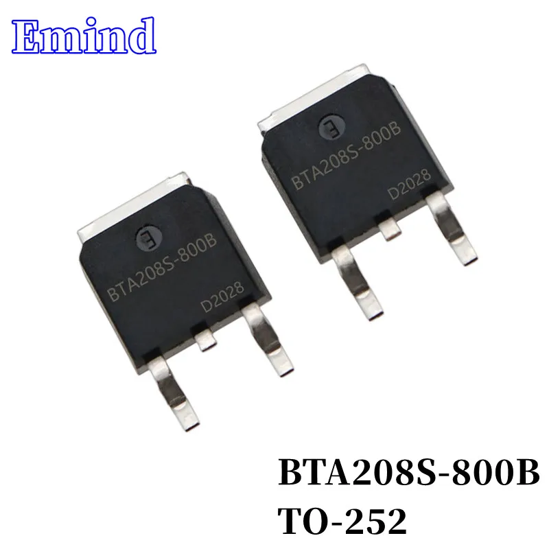 

10Pcs BTA208S-800B Thyristor TO-252 8A/800V BTA208S SMD Triac Large Chip