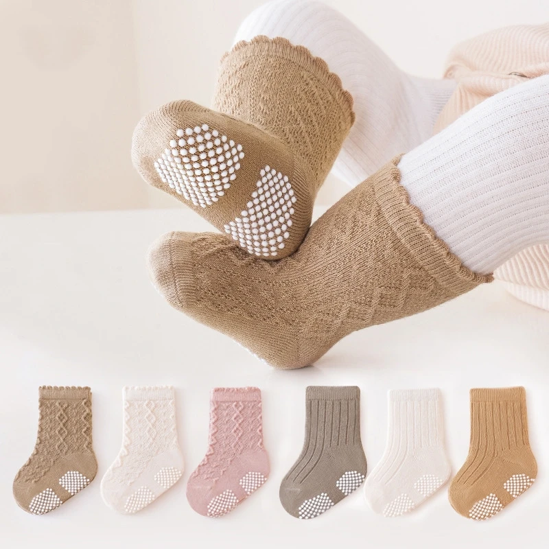 

3 Pairs Kids Boys Toddlers Girls Socks Long Soft Cotton Baby Socks Stripe Children Socks School Sports Floor Sock Four Seasons