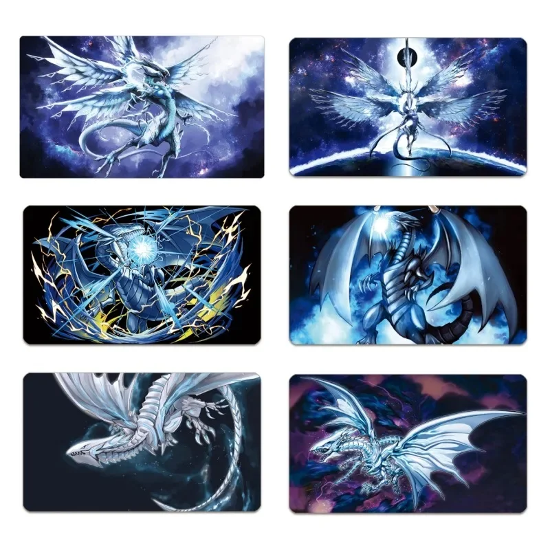 

Yu Gi Oh Blue Eyes White Dragon Rubber Single Table Mat Battle Pad Animation Characters Classics Anime Collection Cards Toy