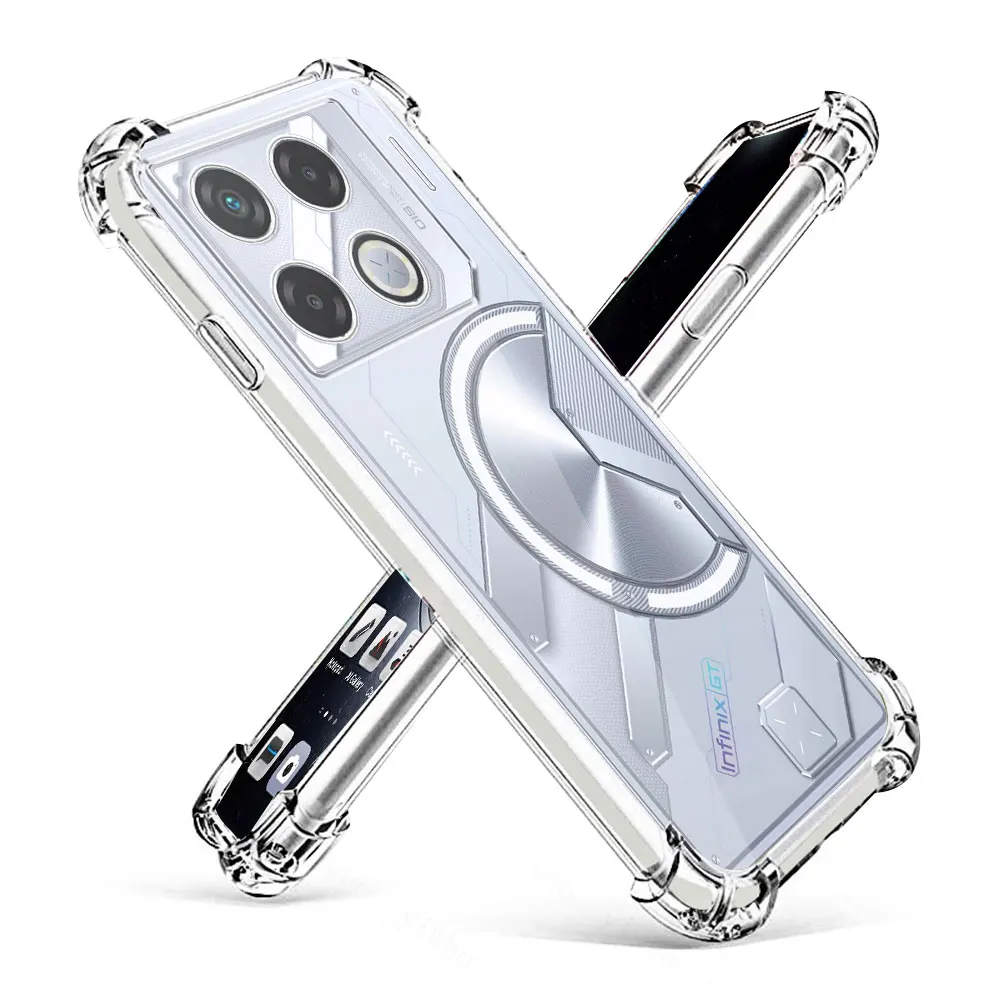Clear Shockproof Silicone Soft Phone Case with Transparent Back Cover