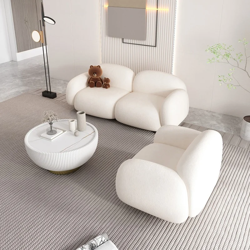 

Nordic Simple Modern Living Room Sofas Fabric Lazy Recliner Single Luxury Sofa Set Loveseat Sofy Do Salonu Home Furniture WK50SF