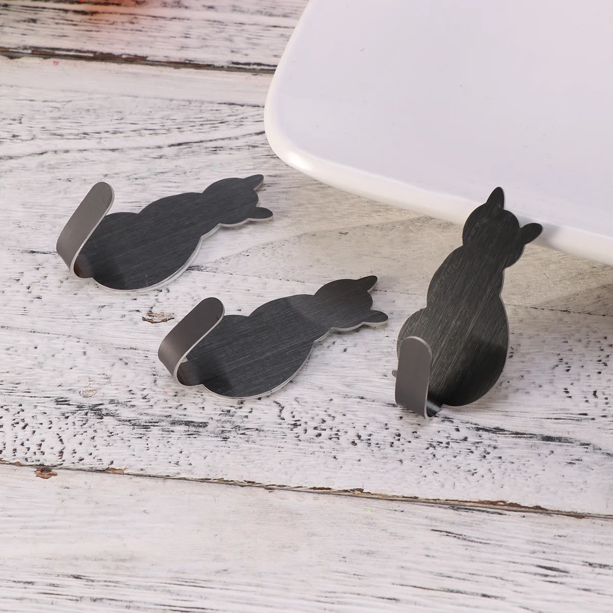 

Creative Sticky Hooks Cat Shaped Nail Free Stainless Steel Hooks Adhesive Towel Coat Wall Mounted Hooks Decoration