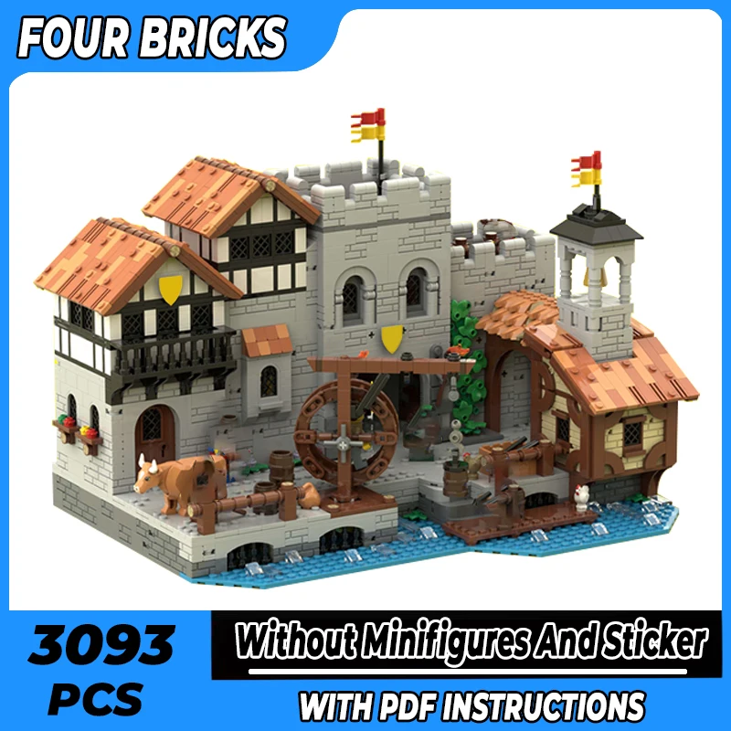 

Medieval Castle Model Moc Building Bricks Lion Knights' Harbor Technology Modular Blocks Gifts Christmas Toys DIY Sets Assembly