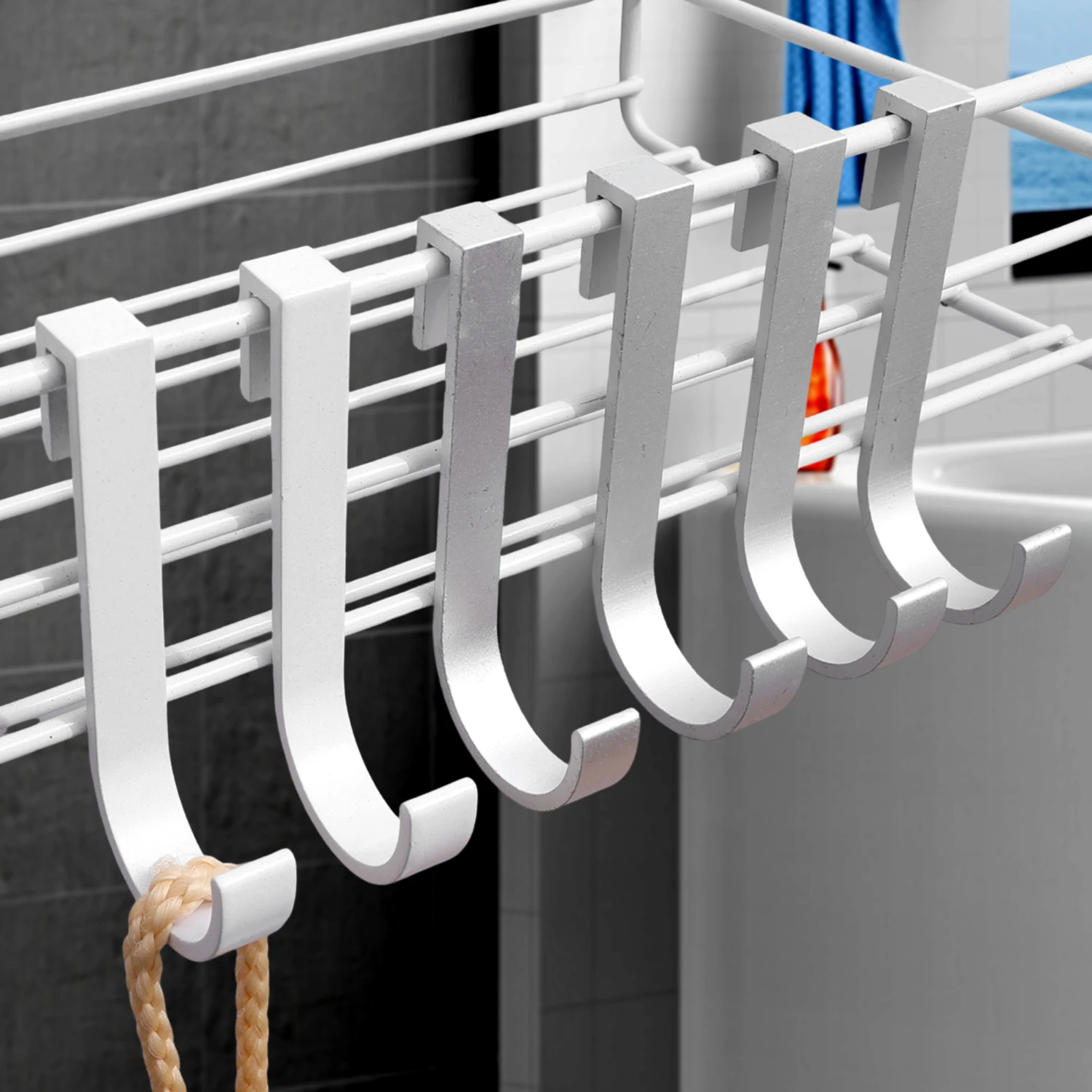 Z Shape Door Back Hook Cabinet Hanger Anti-Rust Rack Free Punching Towel Clothes Bags Sundries Metal Hanger Bathroom Accessories storage hook,door hook