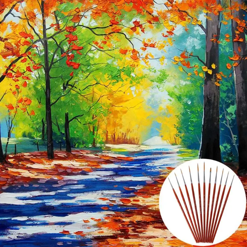 11pcs/set Professional Detail Paint Brush Fine Pointed Tip Miniature Brushes F1FB painting brushes