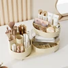 The Desktop Can Be Rotated Cosmetics Storage Box, Dresser Large Capacity Makeup Brush, Eyeshadow And Lipstick Compartment Shelf 6