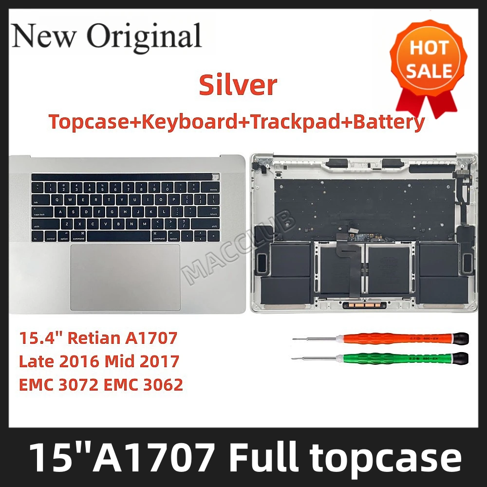 Layout Usa A1707 Trackpad Batteria Topcase Tastiera Per Macbook Pro A1707 2016 2017 Emc 3162 Emc 3072 Tastiera Topcase