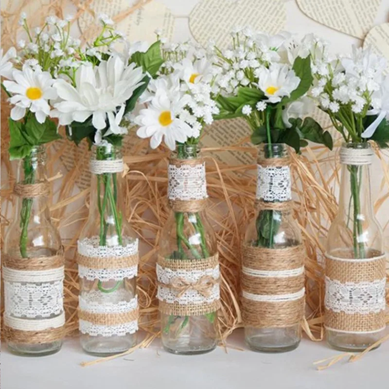 Jute Burlap Ribbon for DIY Wedding Decoration lace fabric lace ribbon lace decoration lace accessories lace sewing accessories