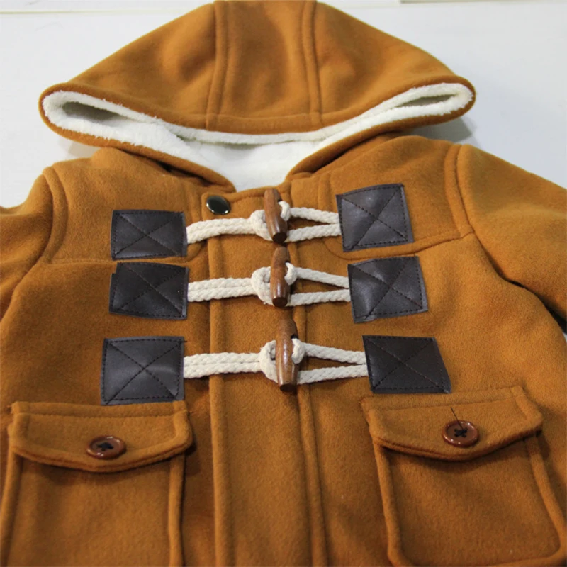 Winter Baby Boy Clothes Kids Coat Korean Casual Fashion Hooded Warm Fleece Jackets Outerwear Children Boutique Clothing BC1185